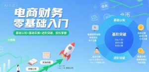 电商财务零基础入门,基础认知+基础实操+进阶突破,轻松掌握-优品网赚资源库