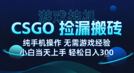 8月最新游戏搬砖，CSGO纯挂G，不需要玩游戏，实现真挂G，月入1W+【揭秘】-优品网赚资源库