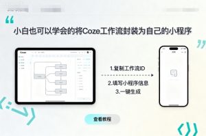 小白也可以学会的将coze工作流封装为自己的小程序-优品网赚资源库