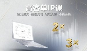 高客单IP课,搞定成交,搞定高客单IP,翻倍变现,轻松卖爆,不销而销-优品网赚资源库