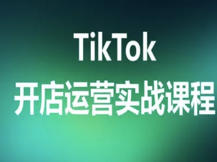 TikTok开店运营实战课程,TK跨境电商实操全流程-优品网赚资源库