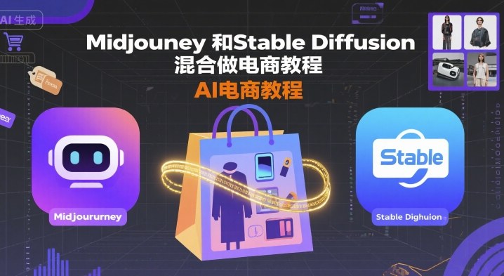 Midjourney和Stable Diffusion混合做电商教程-ai电商教程-优品网赚资源库