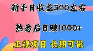 全年可变现项目，收益高无门槛，正规项目，长期可做，一天收益1k+一台电脑在家创业【揭秘】-优品网赚资源库