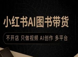 小红书AI图书带货，不开店，只做视频，AI创作，多平台-优品网赚资源库