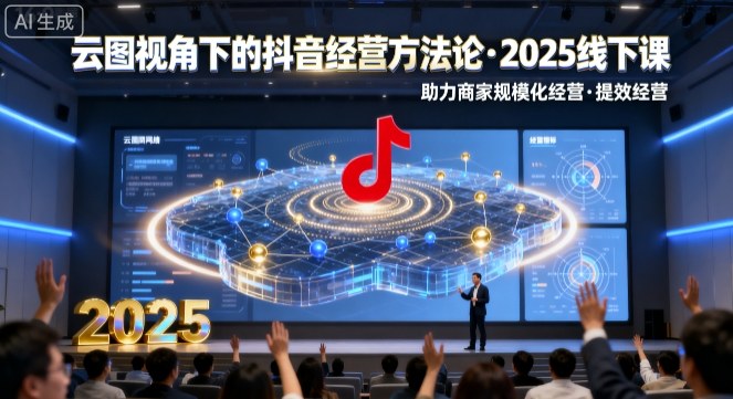 云图视角下的抖音经营方法论，2025线下课，助力商家规模化经营，提效经营（录音+字幕）-优品网赚资源库