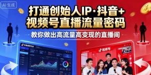 25年直播9-10两期线下课,打通创始人IP,抖音+视频号直播流量密码,教你做出高流量高变现的直播间-优品网赚资源库