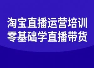 淘宝直播运营培训-零基础学会直播卖货-优品网赚资源库