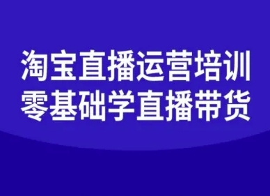 淘宝直播运营培训-零基础学会直播卖货-优品网赚资源库