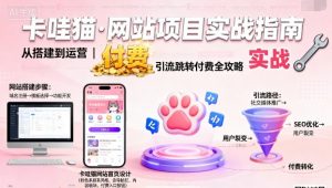 卡哇猫·网站项目，网站搭建与运营以及引流跳转付费-优品网赚资源库