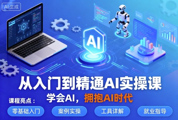 从入门到精通AI实操课,学会AI,拥抱AI时代-优品网赚资源库