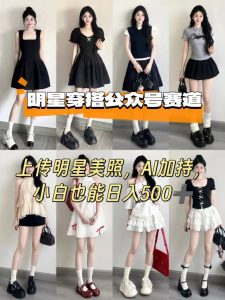 公众号明星穿搭赛道，上传明星美照，AI加持，小白也能日入5张-优品网赚资源库