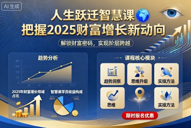 人生跃迁智慧课，把据2025财富增长新动向-优品网赚资源库