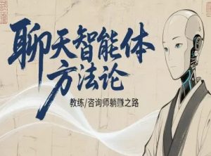 聊天智能体方法论-咨询师教师个人IP教程,咨询师教练躺賺之路-优品网赚资源库