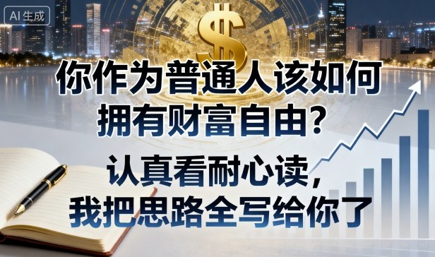 付费文章：你作为普通人该如何拥有财富自由？认真看耐心读，我把思路全写给你了-优品网赚资源库