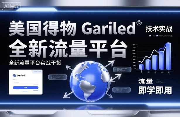美国得物Gariled技术实战，全新流量平台​实战干货，即学即用-优品网赚资源库