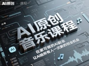 AI原创音乐课程，在家可做的Ai副业，让Ai给所有人一次新的创业机会-优品网赚资源库