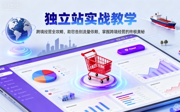 独立站实战教学，跨境经营全攻略，助您告别流量依赖，掌握跨境经营的终极奥-优品网赚资源库