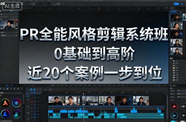 PR全能风格剪辑系统班，0基础到高阶，近20个案例一步到位-优品网赚资源库