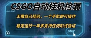 游戏自动挂G捡漏，一个手机即可操作，当天可操作见到结果，新手小白轻松月入1W+【揭秘】-优品网赚资源库