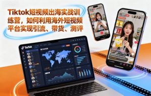 Tiktok短视频出海实战训练营,如何利用海外短视频平台实现引流、带货、测评-优品网赚资源库