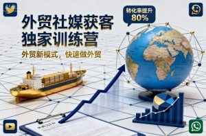 外贸社媒获客独家训练营,外贸新模式,快速做外贸-优品网赚资源库