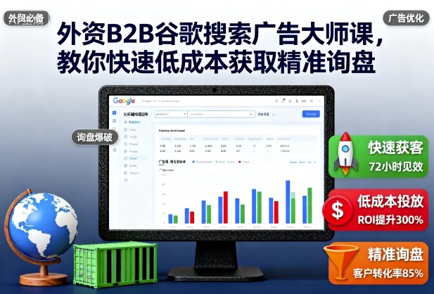 外资B2B谷歌搜索广告大师课，教你快速低成本获取精准询盘-优品网赚资源库