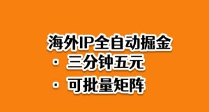 海外ip全自动掘金，2025必做蓝海项目，3分钟落地，矩阵直接开干【揭秘】-优品网赚资源库