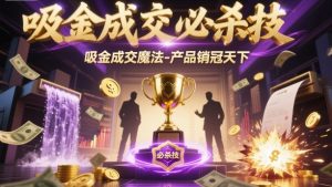 吸金成交必杀技,吸金成交魔法-产品销冠天下-优品网赚资源库