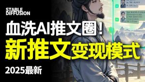 最新AI动态电影漫画小说推文,全流程实操教学,小白也能月入1W+-优品网赚资源库