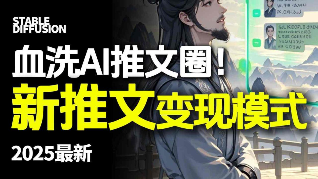 最新AI动态电影漫画小说推文,全流程实操教学,小白也能月入1W+-优品网赚资源库