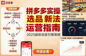 王校长9月12拼多多实操新玩法，全链路涵盖从店铺选品、找对标，布局链接，推广玩法等多维度运营思路-优品网赚资源库