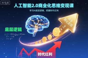人工智能2.0商业化思维变现课，学习AI底层逻辑，把握时代红利-优品网赚资源库