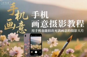 手机画意摄影教程,用手机也能拍出充满画意的摄影大片-优品网赚资源库