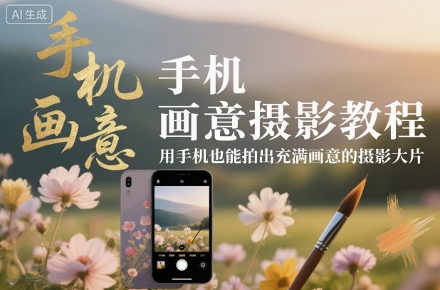 手机画意摄影教程,用手机也能拍出充满画意的摄影大片-优品网赚资源库