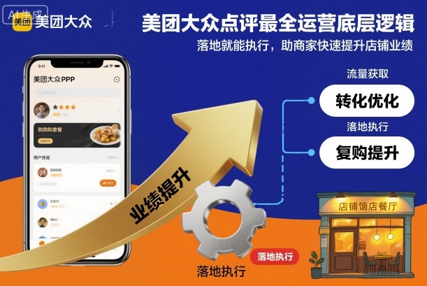 美团大众点评最全运营底层逻辑,落地就能执行,助商家快速提升店铺业绩-优品网赚资源库