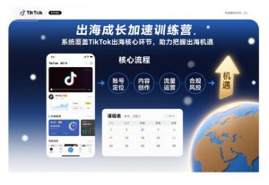 出海成长加速训练营,系统覆盖TikTok出海核心环节,助力把握出海机遇(更新)-优品网赚资源库