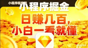 微信小程序掘金项目，日入几张，项目简单，小白一看就懂，5分钟就能学会上手操作【揭秘】-优品网赚资源库