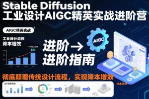 Stable Diffusion工业设计AIGC精英实战进阶营,彻底颠覆传统设计流程,实现降本增效-优品网赚资源库