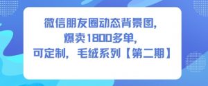 微信朋友圈动态背景图,爆卖1800多单,可定制,毛绒系列【第二期】-优品网赚资源库