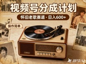 靠8090老歌在视频号“躺賺”，日入6张+，这些神曲播一次賺一次-优品网赚资源库
