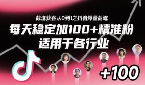 ‌​⁢⁡​⁤​⁡⁡‌‌⁤⁤​‍‬‬⁡⁡​‍⁢‍⁢​​⁢‌⁣⁢​⁣⁢⁣‬​‌​‬⁤‌‌⁡‍​⁤截流获客从0到1之抖音爆量截流，每天稳定加100+精准粉，适用于各行业-优品网赚资源库