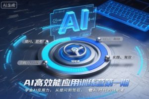AI高效能应用训练营第一期，学会AI应用力，从提问到驾驭，做AI时代的领航者-优品网赚资源库