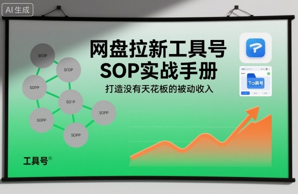 网盘拉新工具号SOP实战手册，打造没有天花板的被动收入-优品网赚资源库