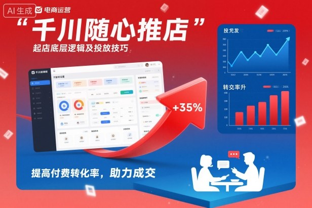 千川随心推起店底层逻辑及投放技巧,提高付费转化率,助力成交-优品网赚资源库