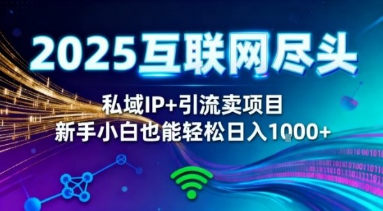 2025网创尽头王炸项目！私域IP+精准引流，新手小白在家躺賺日入1k，零经验也能上手【揭秘】-优品网赚资源库