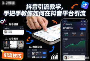 抖音引流教学，手把手教你如何在抖音平台引流-优品网赚资源库