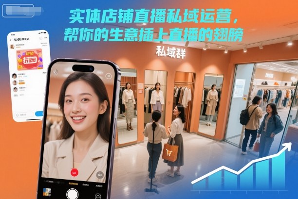 实体店铺直播私域运营,帮你的生意插上直播的翅膀-优品网赚资源库