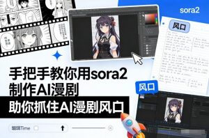 手把手教你用sora2制作AI漫剧，助你抓住AI漫剧风口-优品网赚资源库