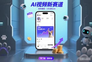 AI视频新赛道，宠物播客仅注册5天涨粉2W，收益非常可观-优品网赚资源库