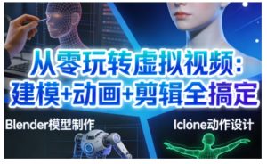 从零玩转虚拟视频:建模+动画+剪辑全搞定,轻松创作出专业级的虚拟视频内容-优品网赚资源库